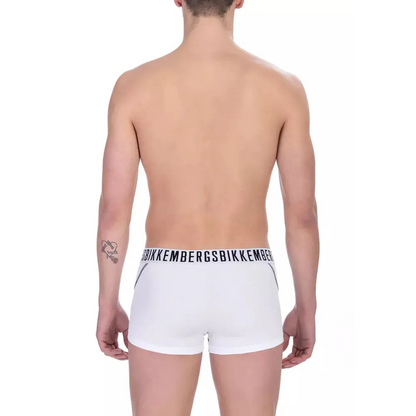 Bikkembergs White Cotton Men's Trunk Underwear Pack