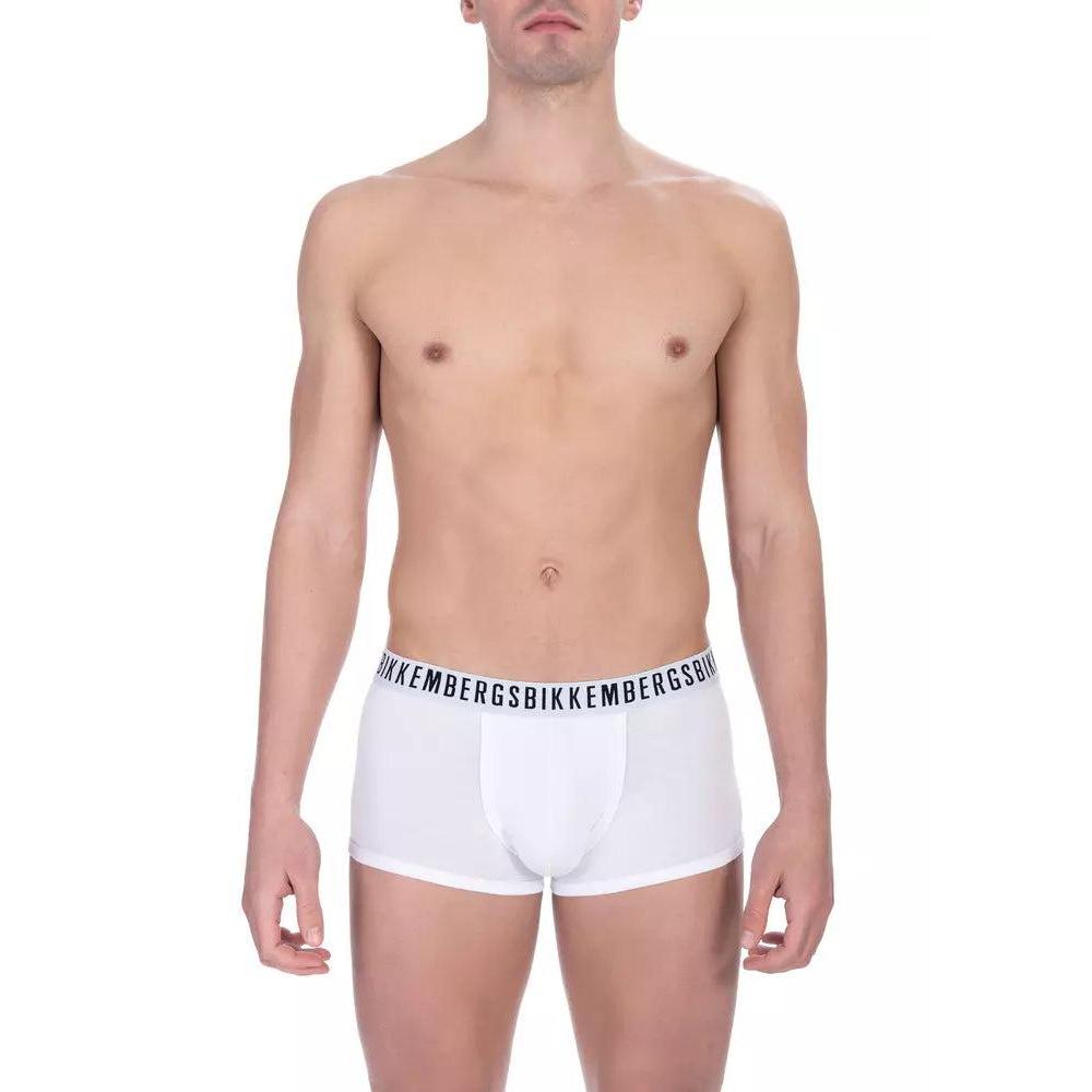 Bikkembergs White Cotton Men's Trunk Underwear Pack