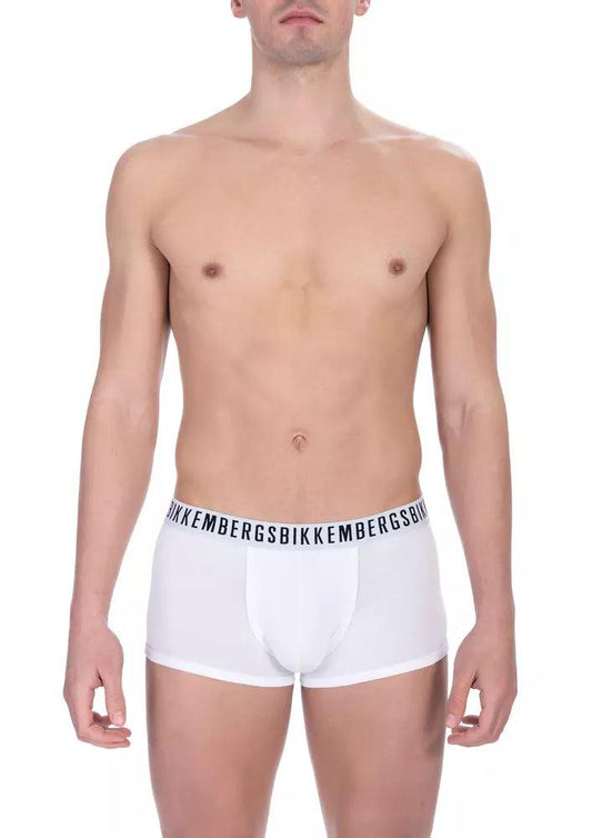 Bikkembergs White Cotton Men's Trunk Underwear Pack