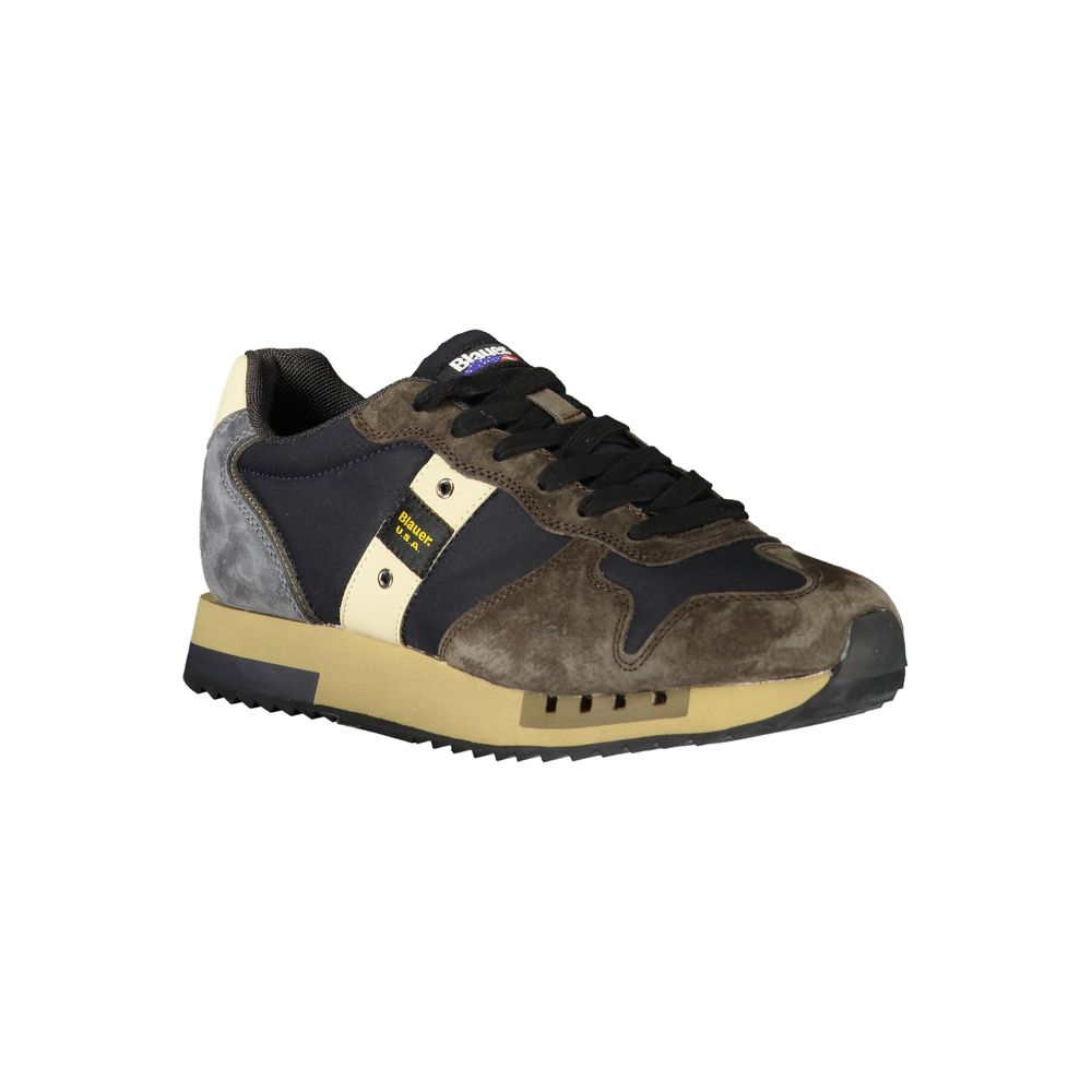 Blauer Blue Leather Men Sneakers