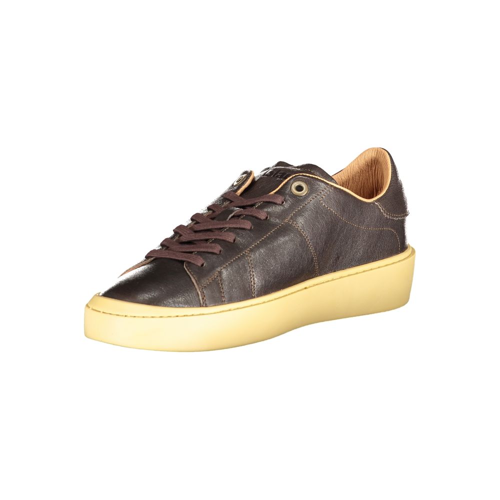 Blauer Brown Leather Men Sneakers