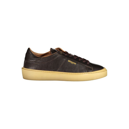 Blauer Brown Leather Men Sneakers