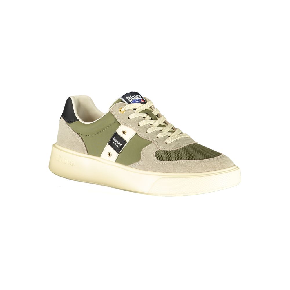 Blauer Green Leather Men Sneakers