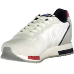 Blauer Hvid Polyester Sneakers-Modeoutlet
