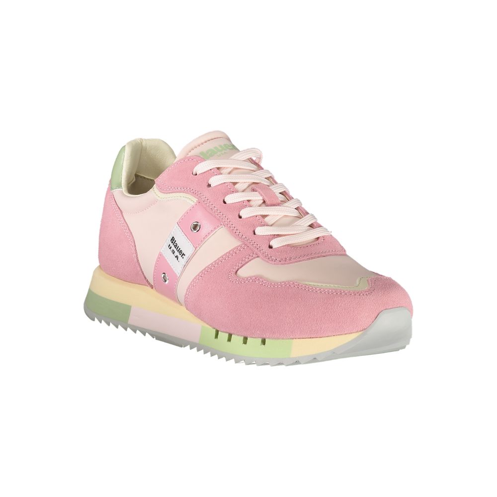 Blauer Pink Leather Women Sneakers