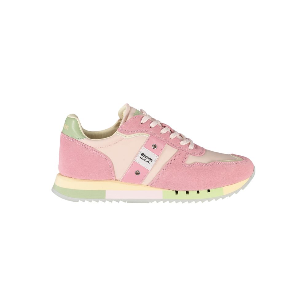 Blauer Pink Leather Women Sneakers