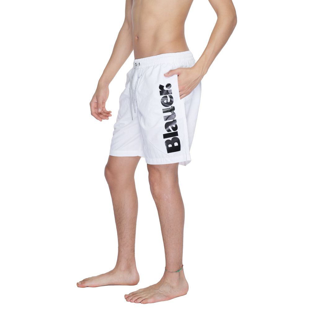 Blauer White Polyamide Swim Short