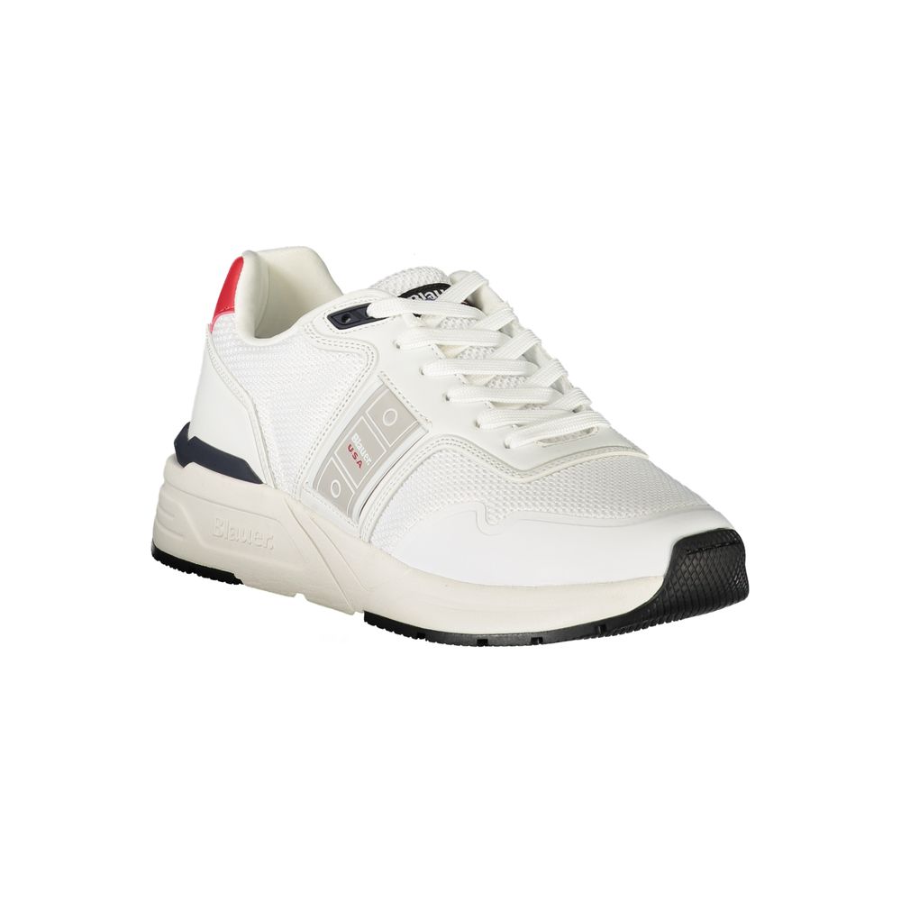 Blauer White Polyester Men Sneakers