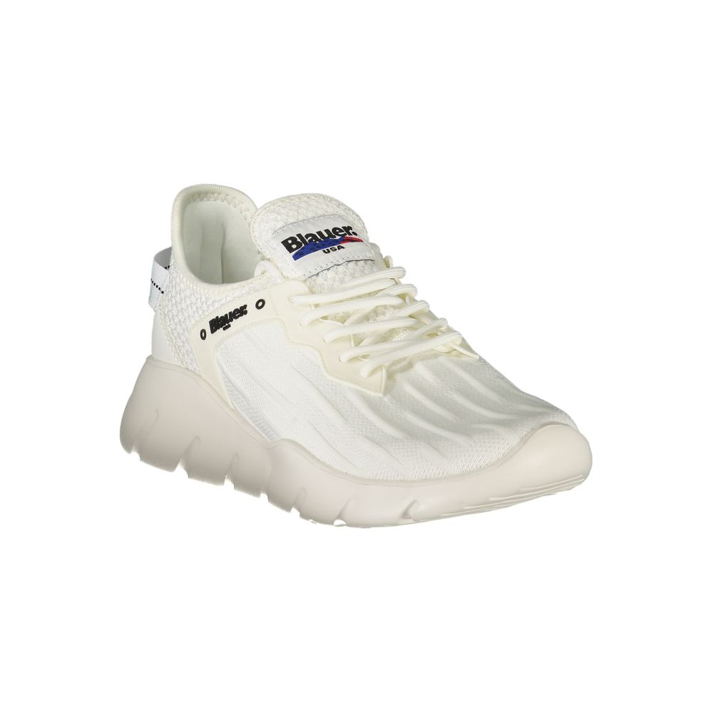 Blauer White Polyester Men Sneakers