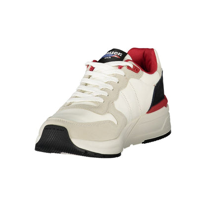 Blauer White Polyester Men Sneakers