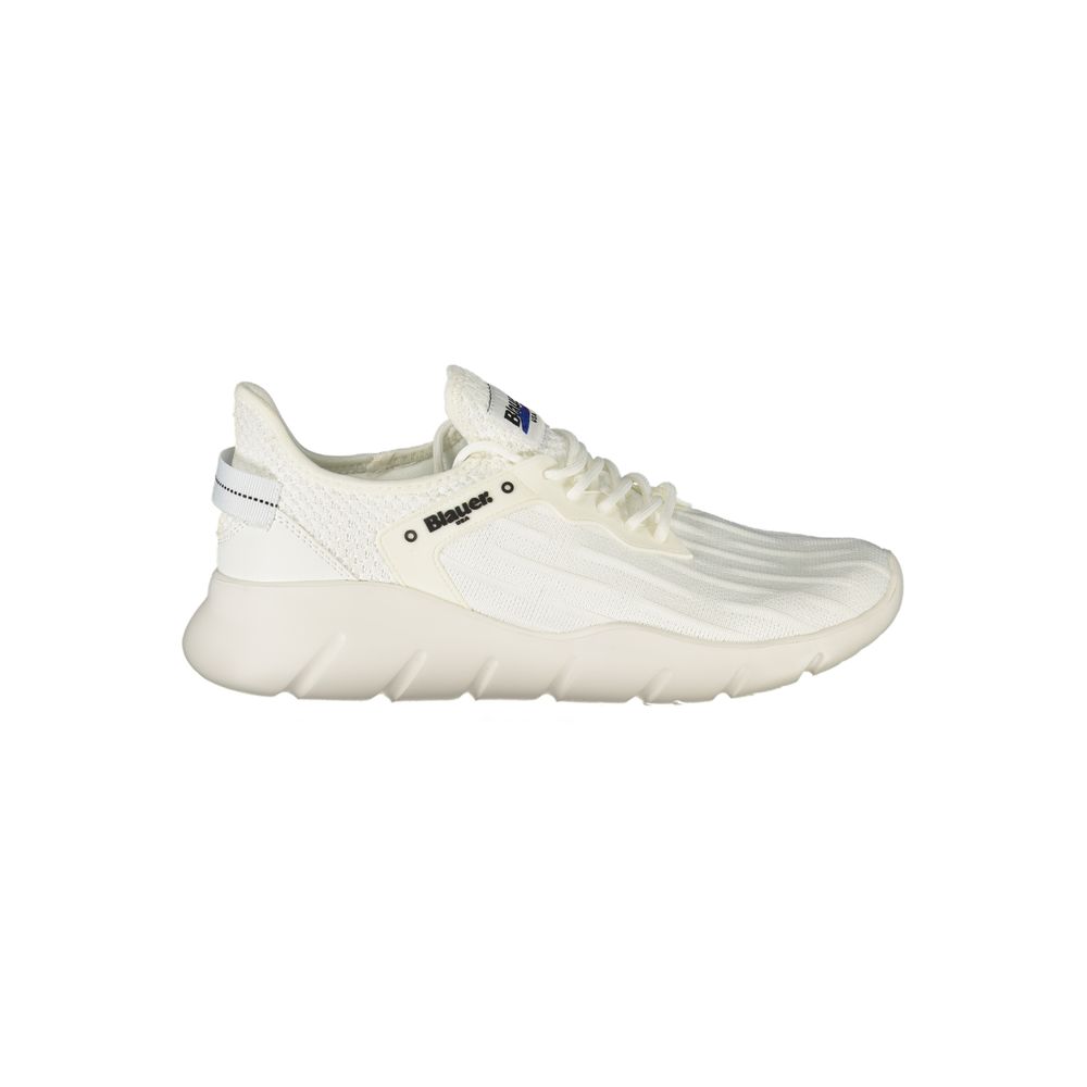 Blauer White Polyester Men Sneakers