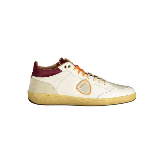 Blauer White Polyester Sneakers