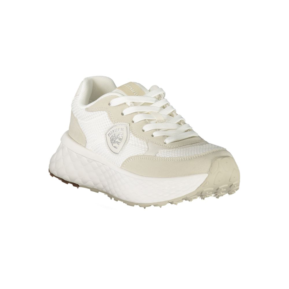 Blauer White Polyester Women Sneakers