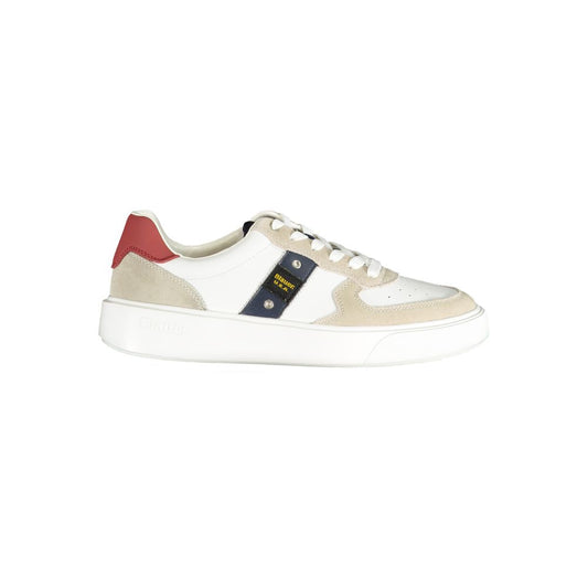 Blauer White Polyethylene Men Sneakers