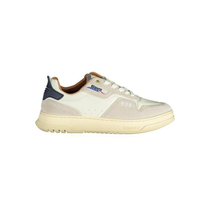 Blauer White Polyethylene Men Sneakers