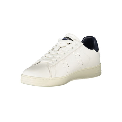Blauer White Polyurethane Men's Sneakers