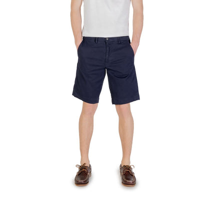 Borghese Blue Cotton Bermuda Shorts