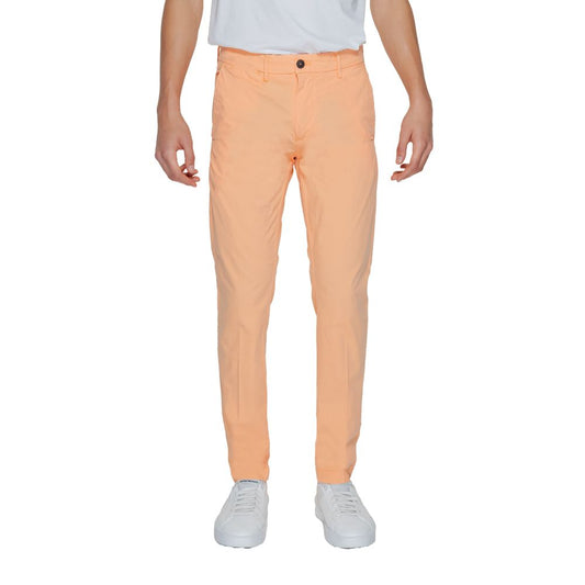 Borghese Orange Cotton Chino Pants