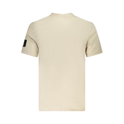 Calvin Klein Beige Cotton Men T-Shirt