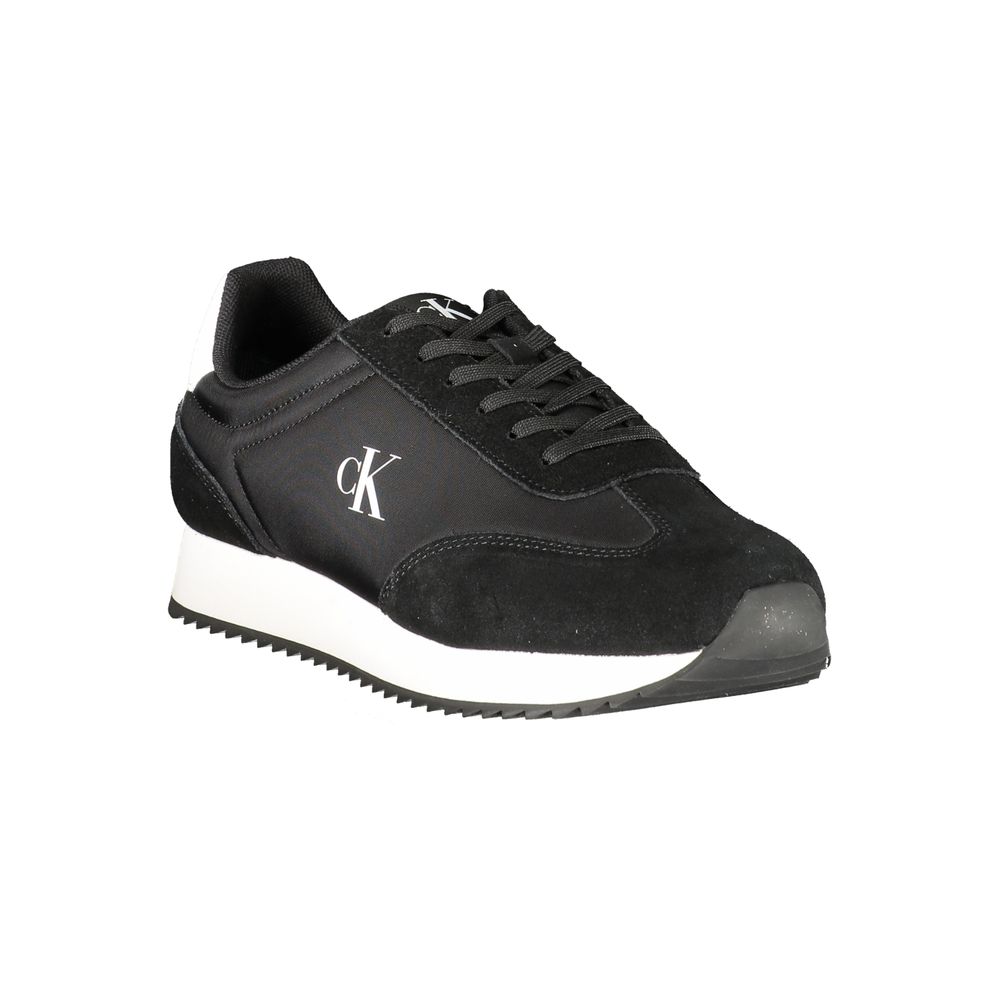 Calvin Klein Black Leather Men Sneakers