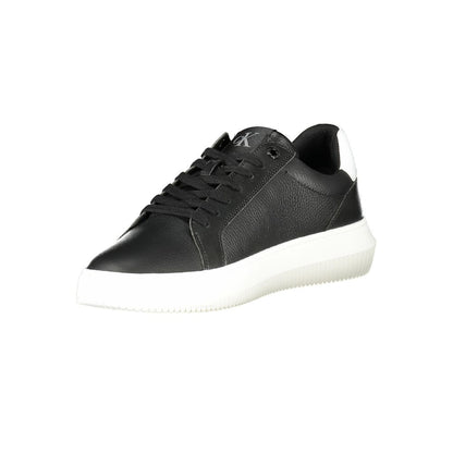Calvin Klein Black Leather Men Sneakers