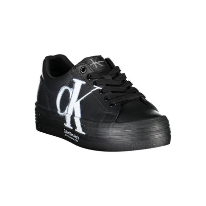 Calvin Klein Black Leather Women Sneakers