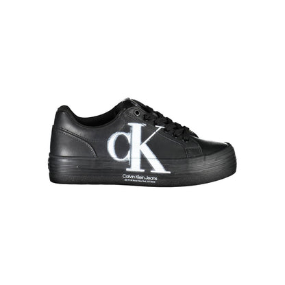 Calvin Klein Black Leather Women Sneakers