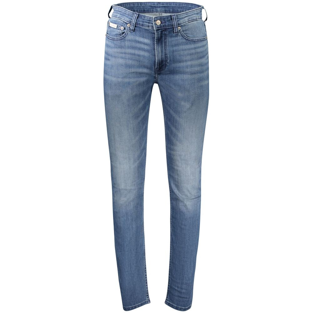 Calvin Klein Blu Cotton Men's Slim-Taper Jeans