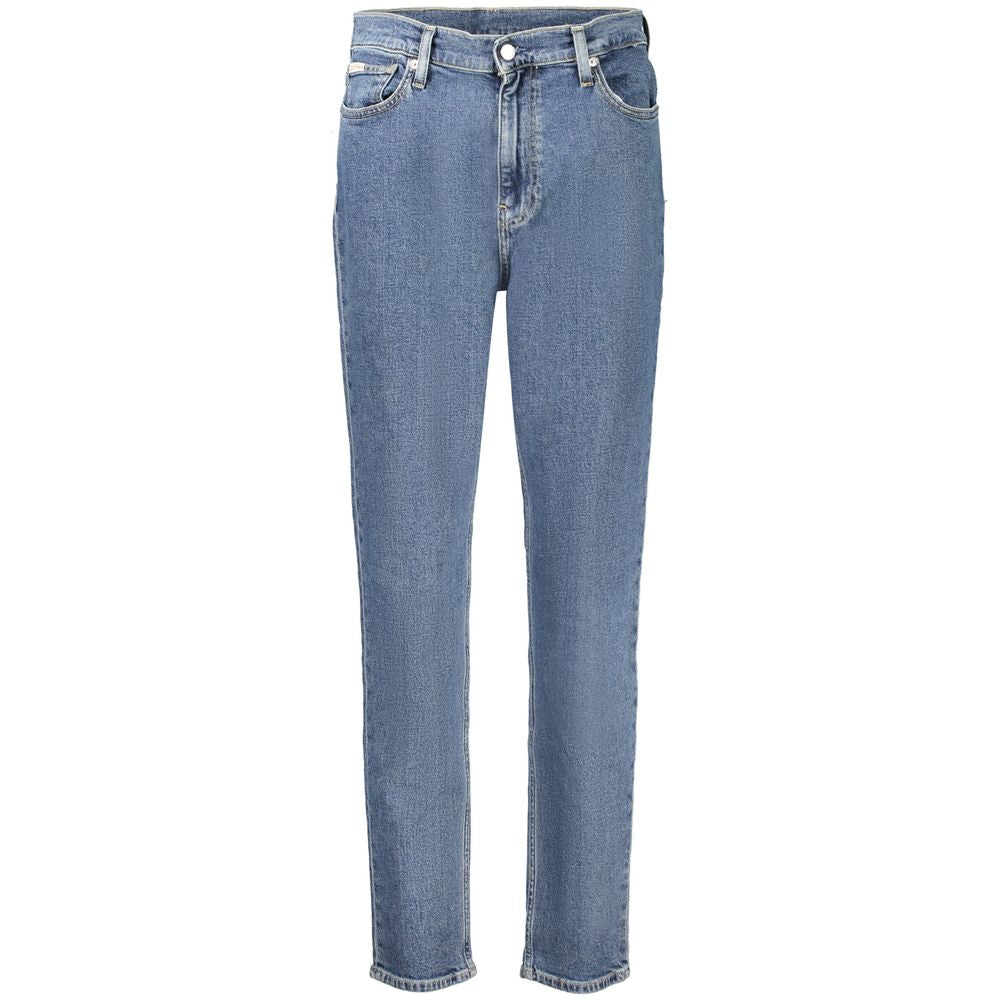 Calvin Klein Blue Cotton Women's Mom Jeans