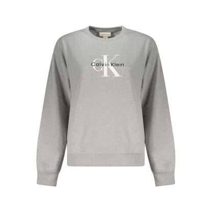 Calvin Klein Grigio Cotton Women Sweatshirt