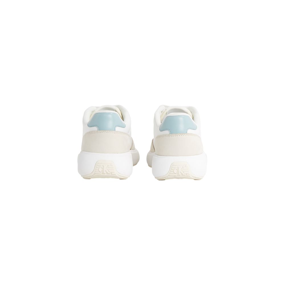 Calvin Klein Jeans Cream Leather Sneakers