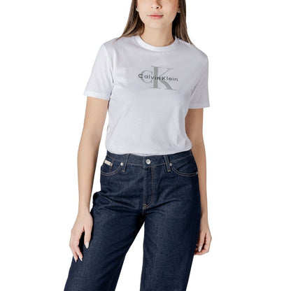 Calvin Klein Jeans White Cotton T-Shirt
