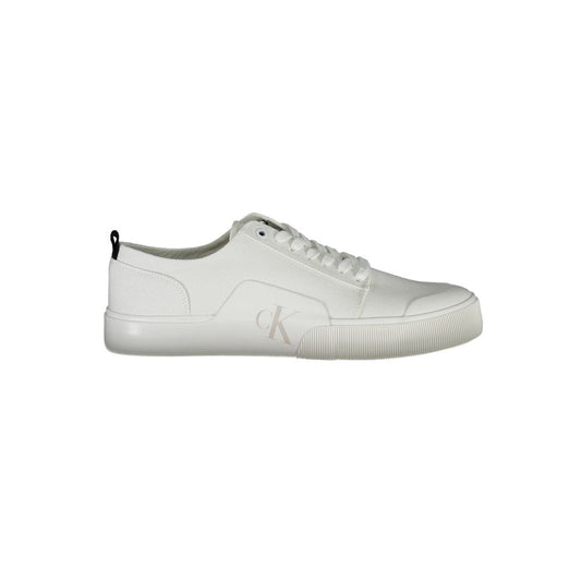 Calvin Klein White Cotton Men Sneakers