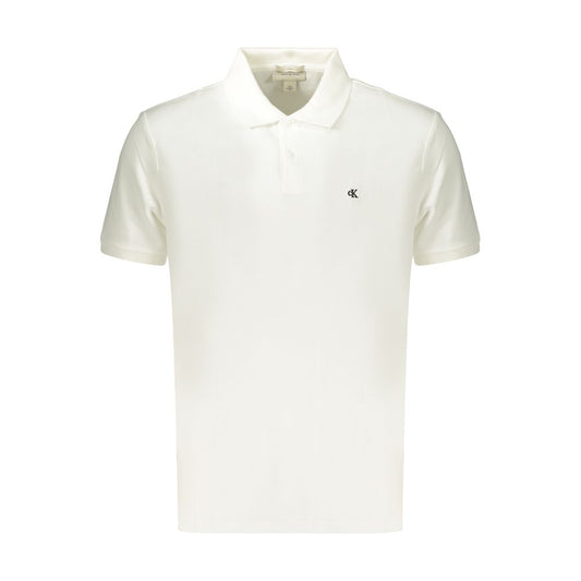 Calvin Klein White Cotton Men's Polo Shirt