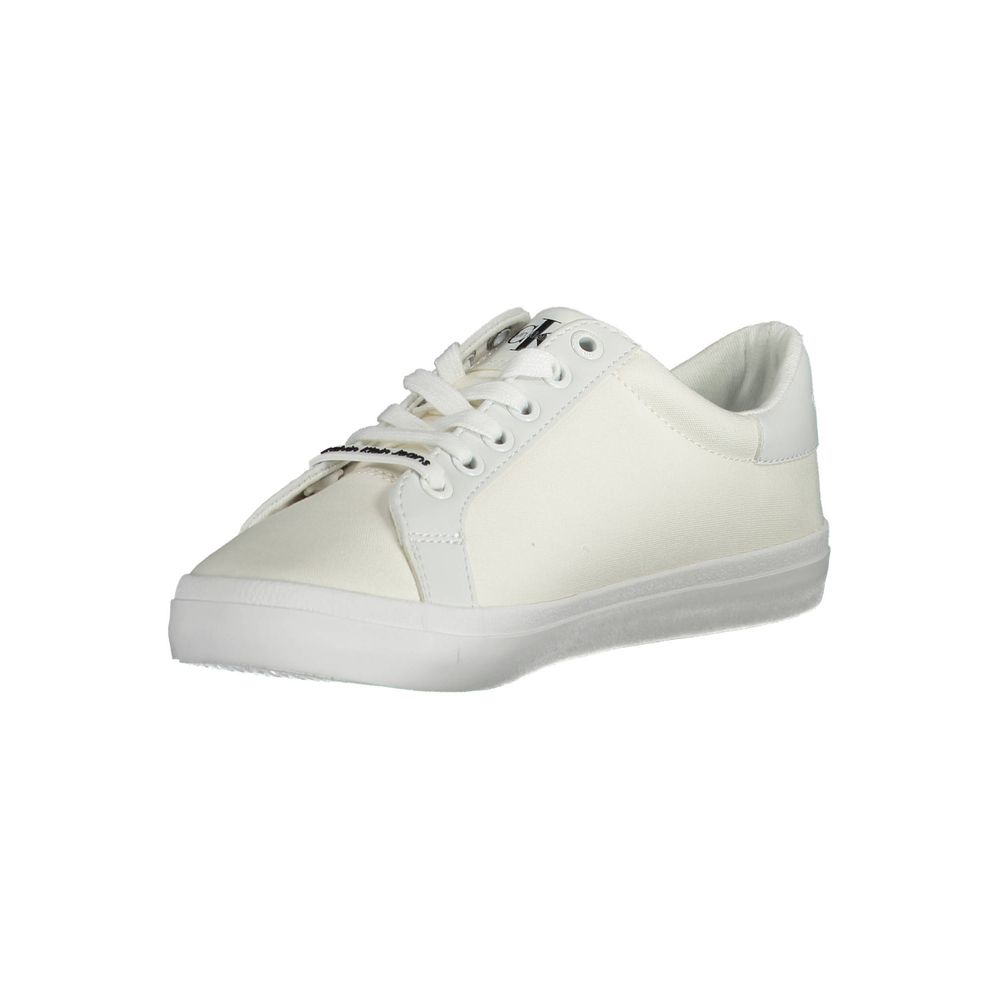 Calvin Klein White Cotton Sneakers