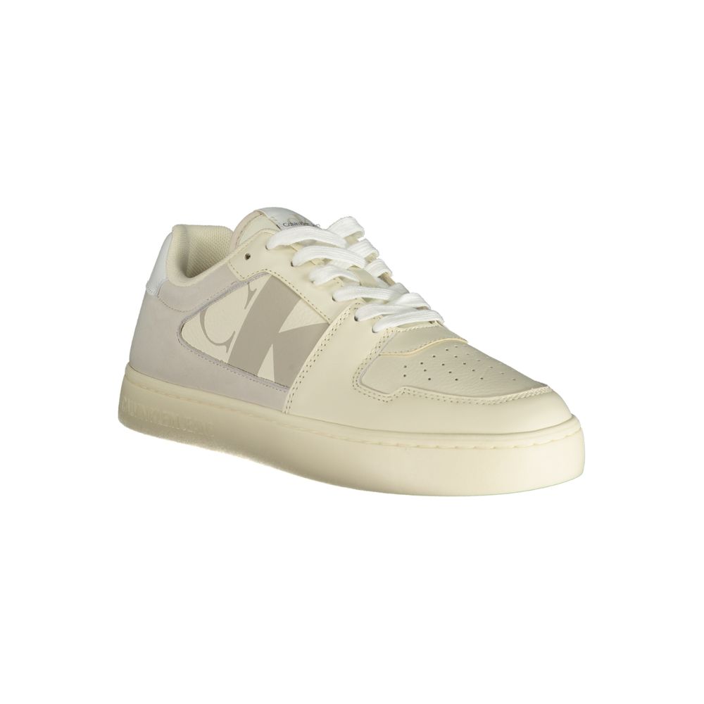 Calvin Klein White Men's Polyurethane Sneakers