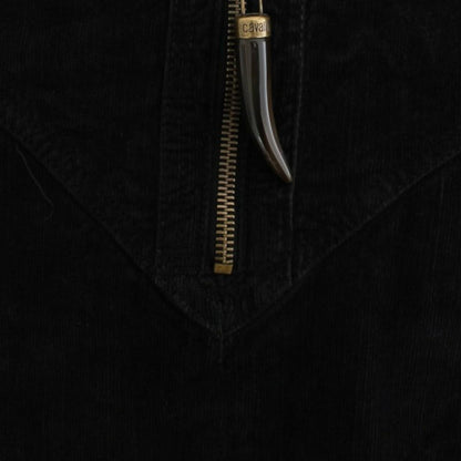 Cavalli Black Corduroy Pencil Skirt