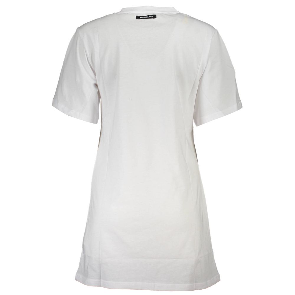 Cavalli Class Bianco Cotton Women T-Shirt