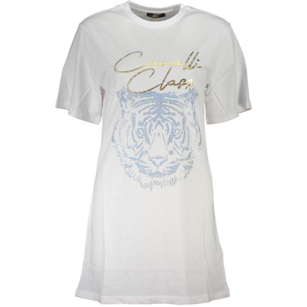 Cavalli Class Bianco Cotton Women T-Shirt