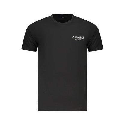 Cavalli Class Black Cotton Men T-Shirt