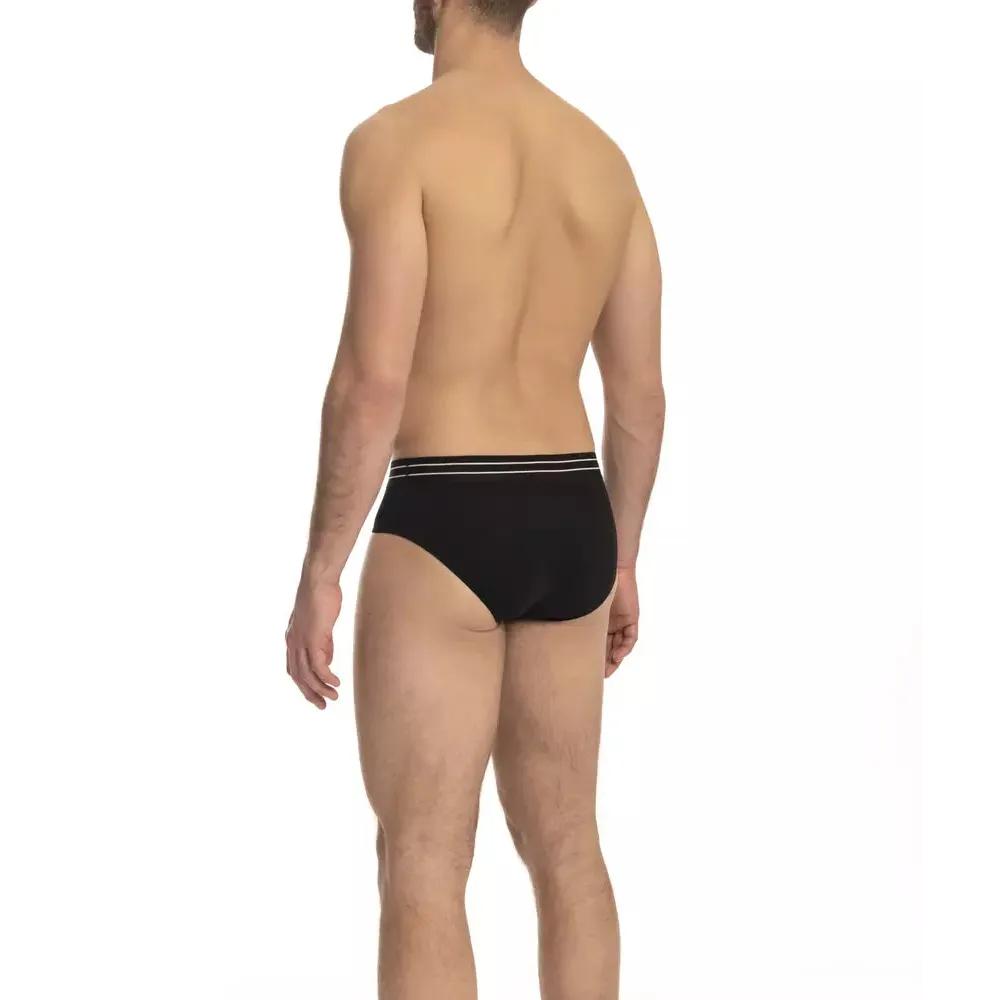 Cavalli Class Black Cotton Men's Underwear Trio Pack