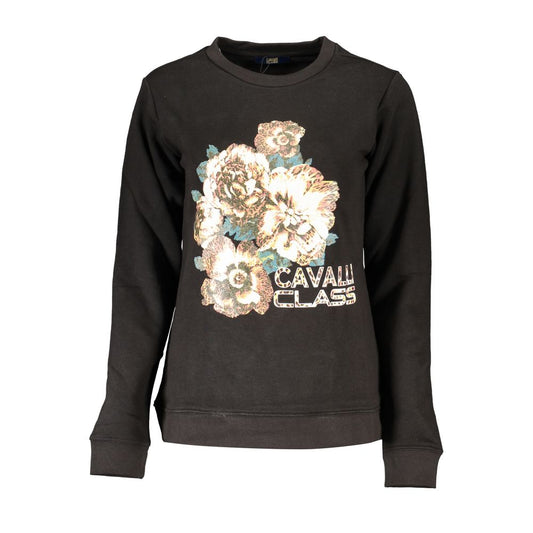 Cavalli Class Black Cotton Women Sweatshirt