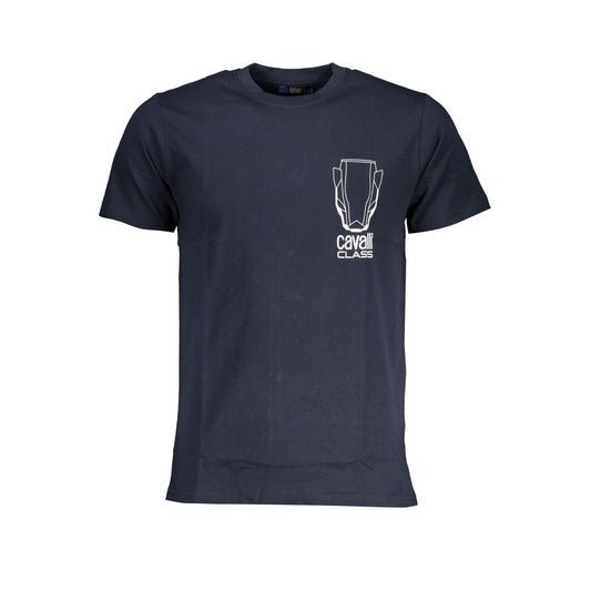 Cavalli Class Blu Cotton Men T-Shirt