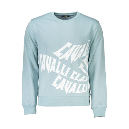 Cavalli Class Blue Cotton Sweater