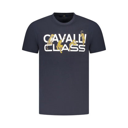 Cavalli Class Blue Cotton T-Shirt