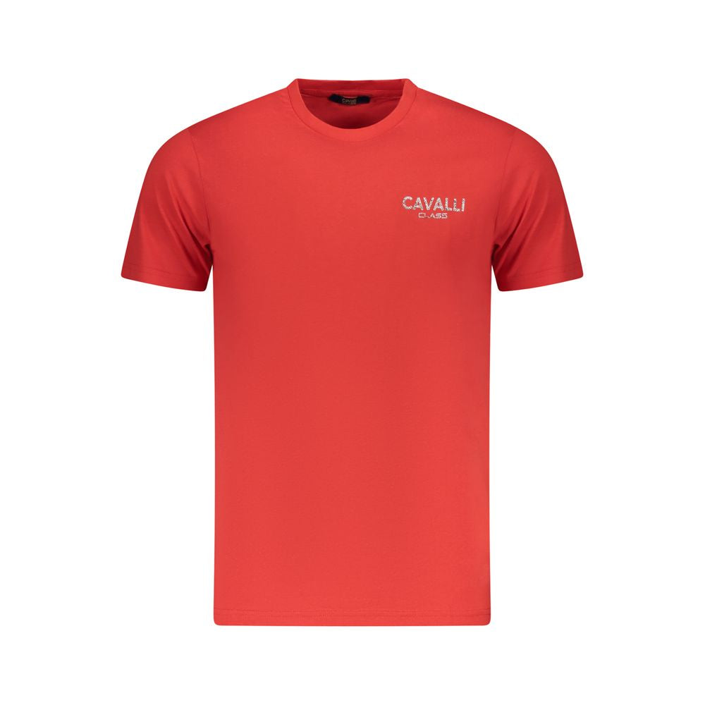 Cavalli Class Red Cotton Men T-Shirt