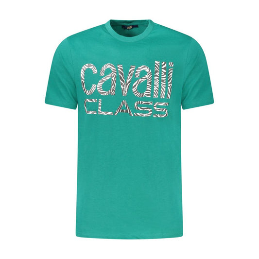 Cavalli Class Verde Cotton Men T-Shirt