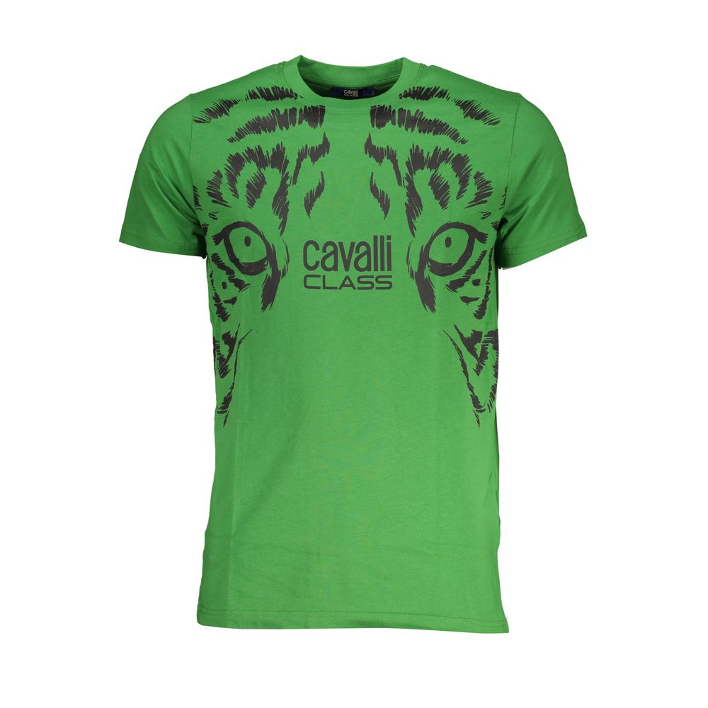 Cavalli Class Verde Cotton Men T-Shirt
