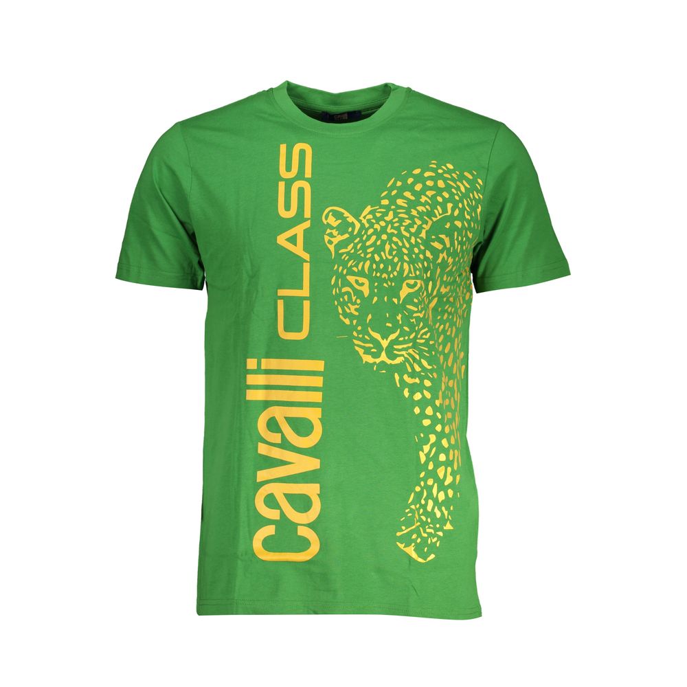 Cavalli Class Verde Cotton Men T-Shirt