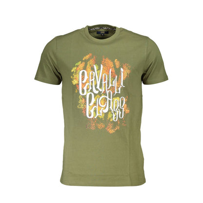 Cavalli Class Verde Cotton Mens T-Shirt